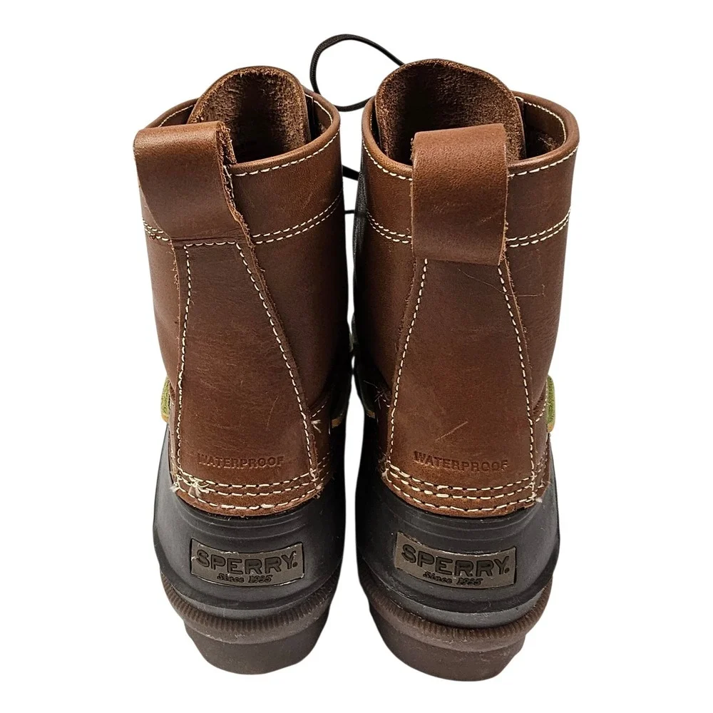 Sperry Top-Sider Mens Avenue Duck Boots Brown Black Waterproof STS13457 Size 11M